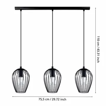 Taklampa Newtown med 3 Lampor - 16 cm - Belysning - Inomhusbelysning & lampor - Fönsterlampor & fönsterbelysning - Fönsterlampa hängande