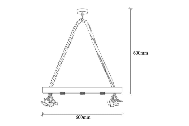 Taklampa Nira Trä ( 60 x 9 cm) - Ljusfärgat trä - Belysning - Inomhusbelysning & lampor - Fönsterlampor & fönsterbelysning - Fönsterlampa hängande