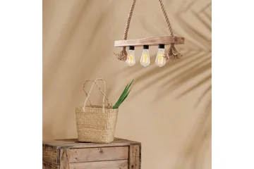 Taklampa Nira Trä ( 60 x 9 cm) - Ljusfärgat trä - Belysning - Inomhusbelysning & lampor - Fönsterlampor & fönsterbelysning - Fönsterlampa hängande