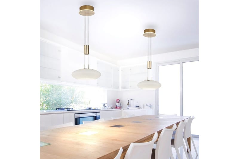 Taklampa Q-Etienne - 35x200x35 cm, Matt mässing - Belysning - Inomhusbelysning & lampor - Fönsterlampor & fönsterbelysning - Fönsterlampa hängande