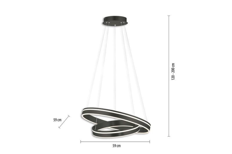 Taklampa Q-Vito - 59x200x59 cm, Antracit - Belysning - Inomhusbelysning & lampor - Fönsterlampor & fönsterbelysning - Fönsterlampa hängande