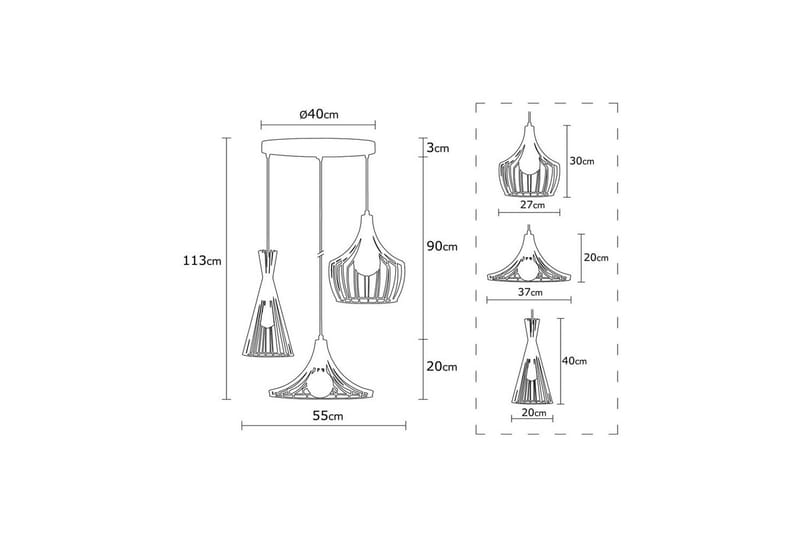 Taklampa Ralden Koppar - Guld - Belysning - Inomhusbelysning & lampor - Fönsterlampor & fönsterbelysning - Fönsterlampa hängande