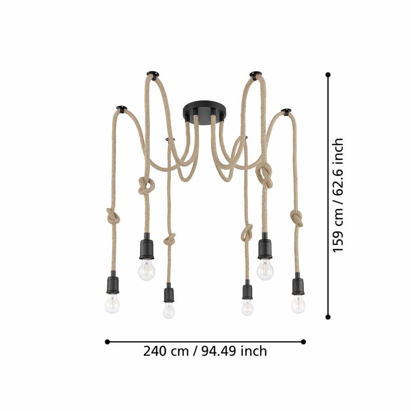 Taklampa Rampside med 6 Lampor - 18 cm - Belysning - Inomhusbelysning & lampor - Fönsterlampor & fönsterbelysning - Fönsterlampa hängande