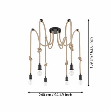 Taklampa Rampside med 6 Lampor - 18 cm - Belysning - Inomhusbelysning & lampor - Fönsterlampor & fönsterbelysning - Fönsterlampa hängande