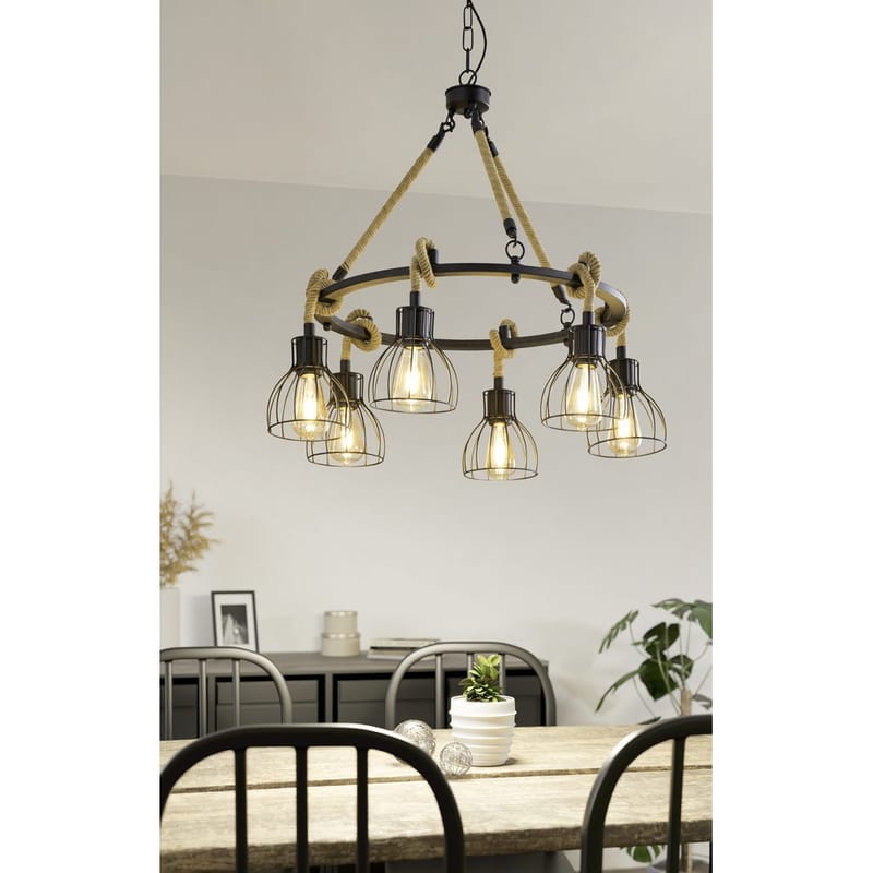 Taklampa Rampside Rund med 6 Lampor - 76 cm - Belysning - Inomhusbelysning & lampor - Fönsterlampor & fönsterbelysning - Fönsterlampa hängande