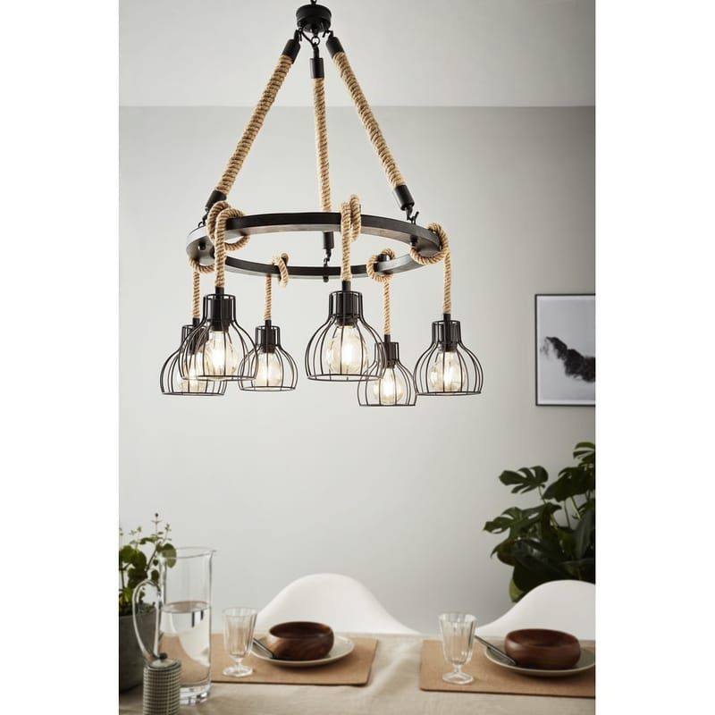 Taklampa Rampside Rund med 6 Lampor - 76 cm - Belysning - Inomhusbelysning & lampor - Fönsterlampor & fönsterbelysning - Fönsterlampa hängande