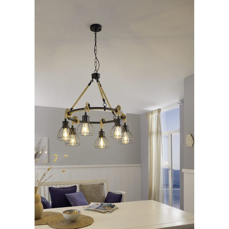 Taklampa Rampside Rund med 6 Lampor - 76 cm - Belysning - Inomhusbelysning & lampor - Fönsterlampor & fönsterbelysning - Fönsterlampa hängande