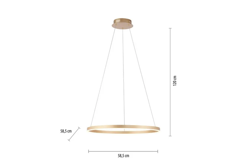 Taklampa Ritus - 58,5x120x58,5 cm, Matt mässing - Belysning - Inomhusbelysning & lampor - Fönsterlampor & fönsterbelysning - Fönsterlampa hängande