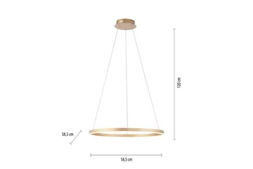 Taklampa Ritus - 58,5x120x58,5 cm, Matt mässing - Belysning - Inomhusbelysning & lampor - Fönsterlampor & fönsterbelysning - Fönsterlampa hängande