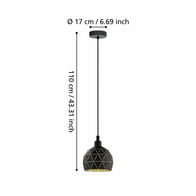 Taklampa Roccaforte - 170 mm - Belysning - Inomhusbelysning & lampor - Fönsterlampor & fönsterbelysning - Fönsterlampa hängande