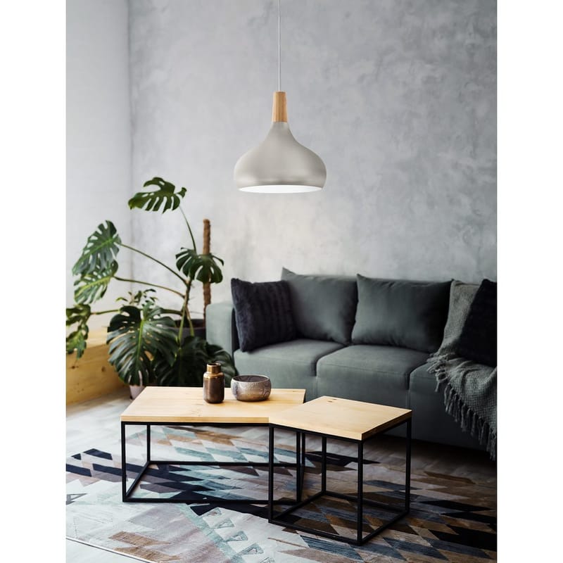 Taklampa Sabinar - Borstade silver/brun, 280 mm - Belysning - Inomhusbelysning & lampor - Fönsterlampor & fönsterbelysning - Fönsterlampa hängande