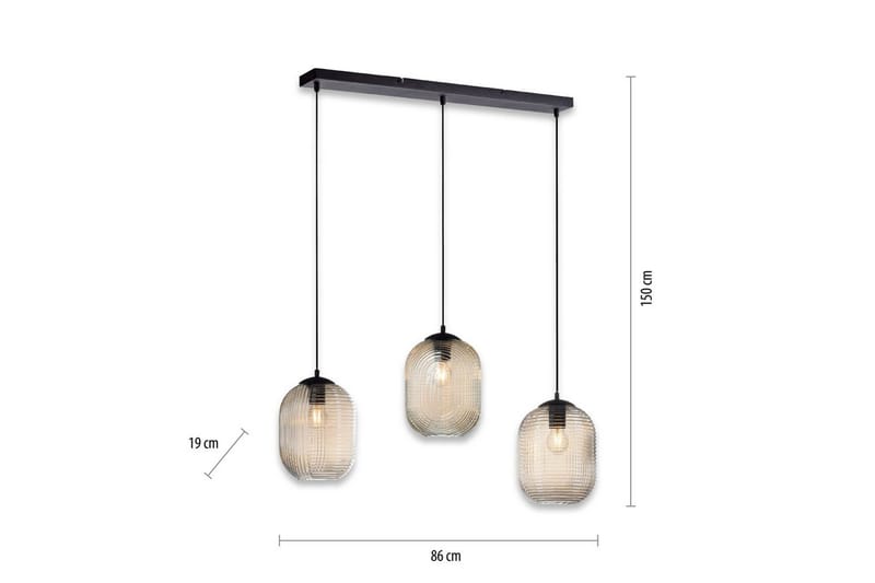 Taklampa Shitake - 20x150x90 cm, Bärnsten - Belysning - Inomhusbelysning & lampor - Fönsterlampor & fönsterbelysning - Fönsterlampa hängande