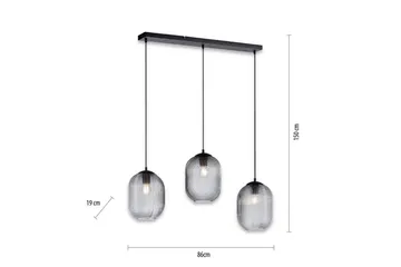 Taklampa Shitake - 20x150x90 cm, Rökfärgad - Belysning - Inomhusbelysning & lampor - Fönsterlampor & fönsterbelysning - Fönsterlampa hängande