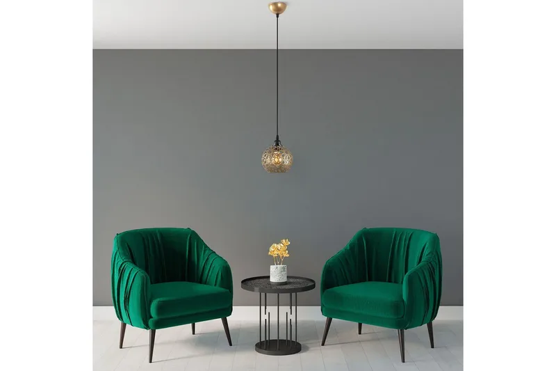 Taklampa Silen guld - Diameter: 17 cm - Belysning - Inomhusbelysning & lampor - Fönsterlampor & fönsterbelysning - Fönsterlampa hängande