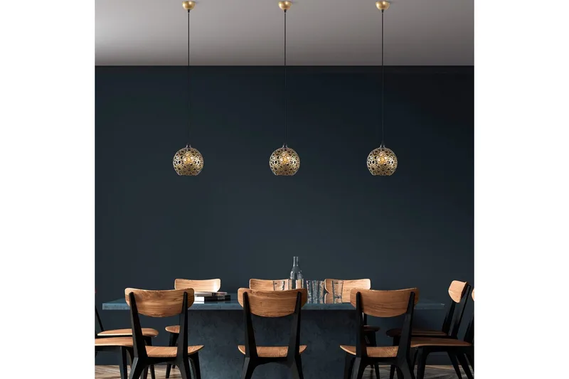 Taklampa Silen guld - Diameter: 25 cm - Belysning - Inomhusbelysning & lampor - Fönsterlampor & fönsterbelysning - Fönsterlampa hängande