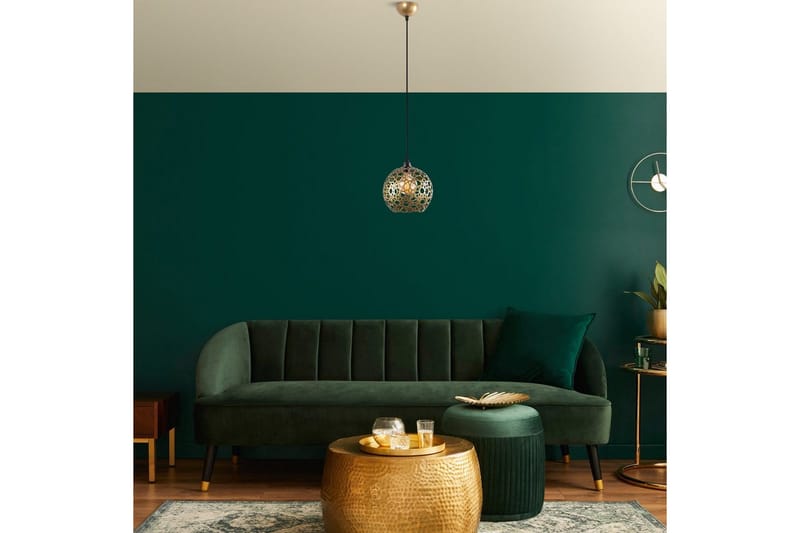 Taklampa Silen guld - Diameter: 25 cm - Belysning - Inomhusbelysning & lampor - Fönsterlampor & fönsterbelysning - Fönsterlampa hängande