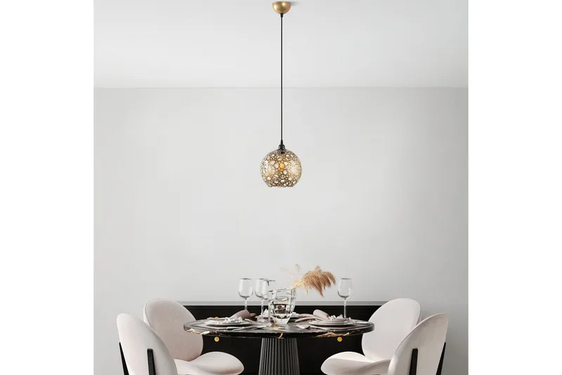 Taklampa Silen guld - Diameter: 25 cm - Belysning - Inomhusbelysning & lampor - Fönsterlampor & fönsterbelysning - Fönsterlampa hängande