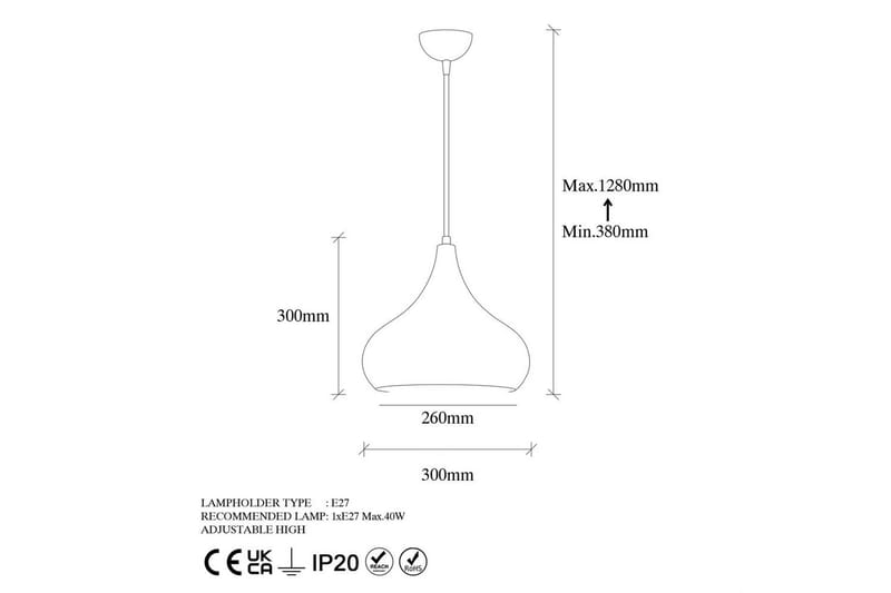 Taklampa Sorna Enkel Multicolor - Multifärgad - Belysning - Inomhusbelysning & lampor - Fönsterlampor & fönsterbelysning - Fönsterlampa hängande