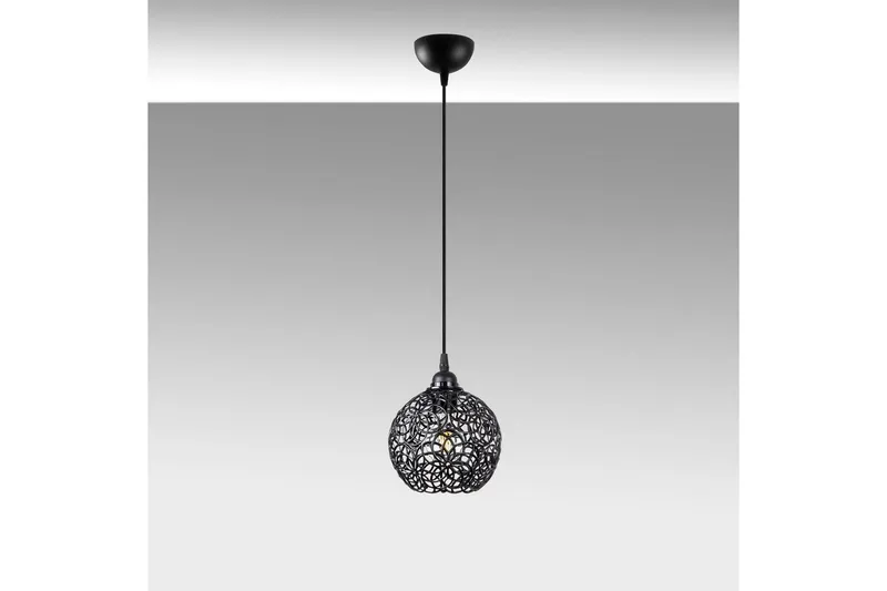 Taklampa Souvik Svart - 17 x 17 x 118 cm - Belysning - Inomhusbelysning & lampor - Fönsterlampor & fönsterbelysning - Fönsterlampa hängande