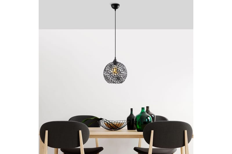 Taklampa Souvik Svart - 25 x 25 x 126 cm - Belysning - Inomhusbelysning & lampor - Fönsterlampor & fönsterbelysning - Fönsterlampa hängande