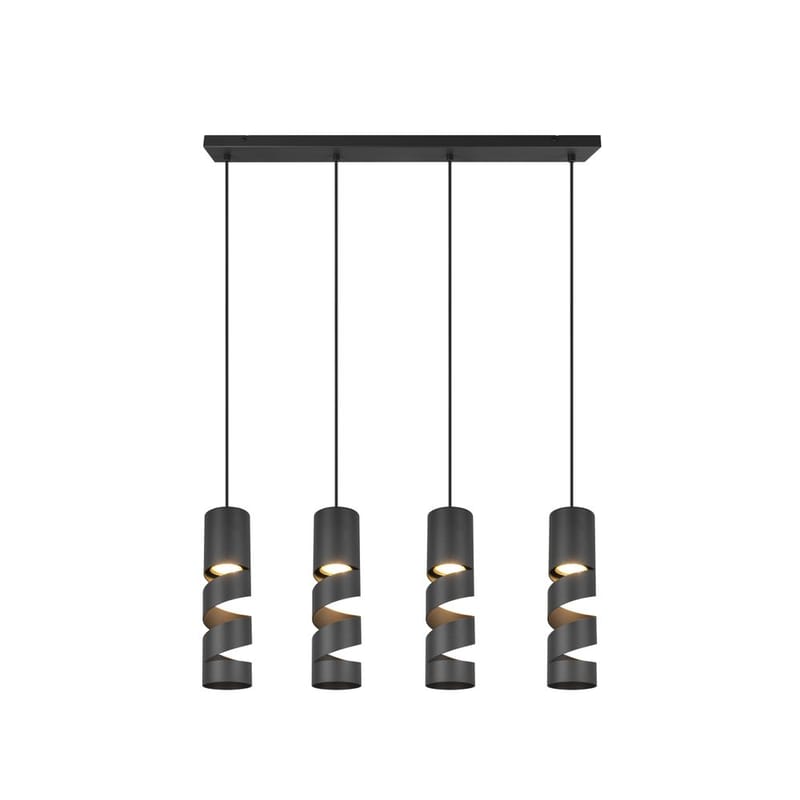 Taklampa Stream - 4 lampor, Mattsvart - Belysning - Inomhusbelysning & lampor - Fönsterlampor & fönsterbelysning - Fönsterlampa hängande