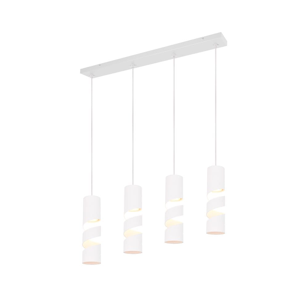 Taklampa Stream - 4 lampor, Mattvit