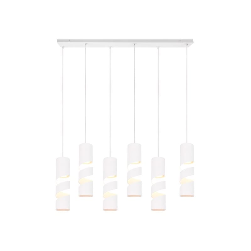 Taklampa Stream - 6 lampor, Mattvit - Belysning - Inomhusbelysning & lampor - Fönsterlampor & fönsterbelysning - Fönsterlampa hängande