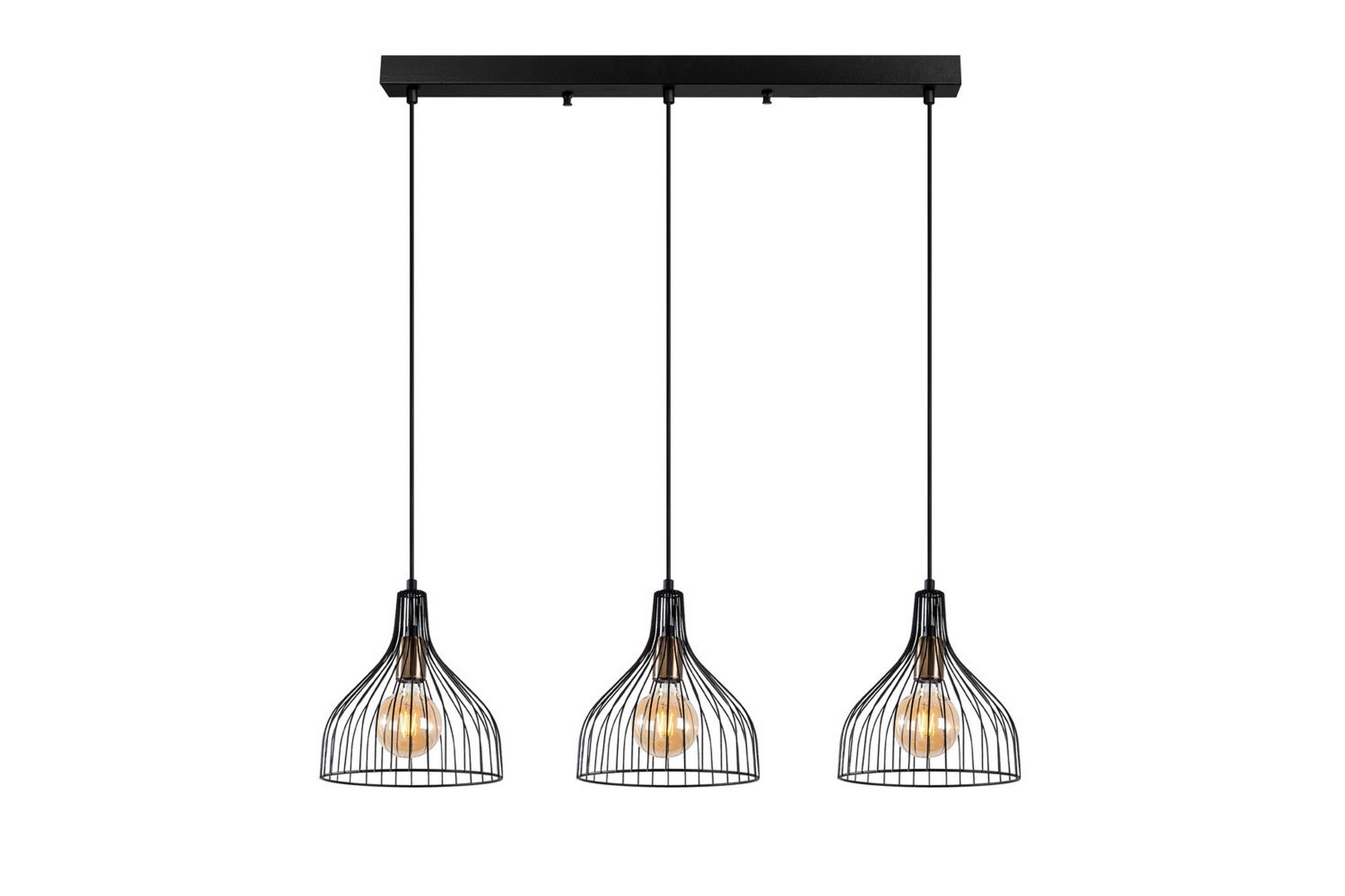 Taklampa Talnor Horizontal Three - Brons/Svart