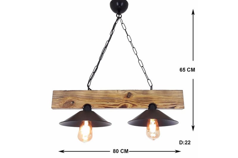 Taklampa Talwyn Valnöt / Svart - Taupe/Svart - Belysning - Inomhusbelysning & lampor - Fönsterlampor & fönsterbelysning - Fönsterlampa hängande