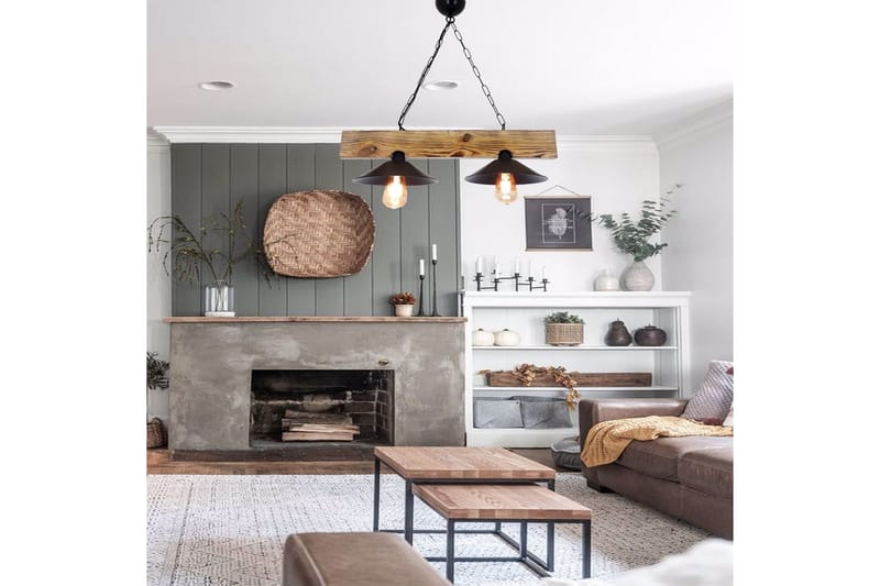 Taklampa Talwyn Valnöt / Svart - Taupe/Svart - Belysning - Inomhusbelysning & lampor - Fönsterlampor & fönsterbelysning - Fönsterlampa hängande