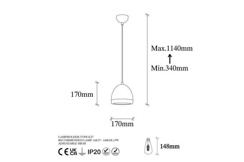 Taklampa Venor Antracit / Rany - Antracit / Rany - Belysning - Inomhusbelysning & lampor - Fönsterlampor & fönsterbelysning - Fönsterlampa hängande