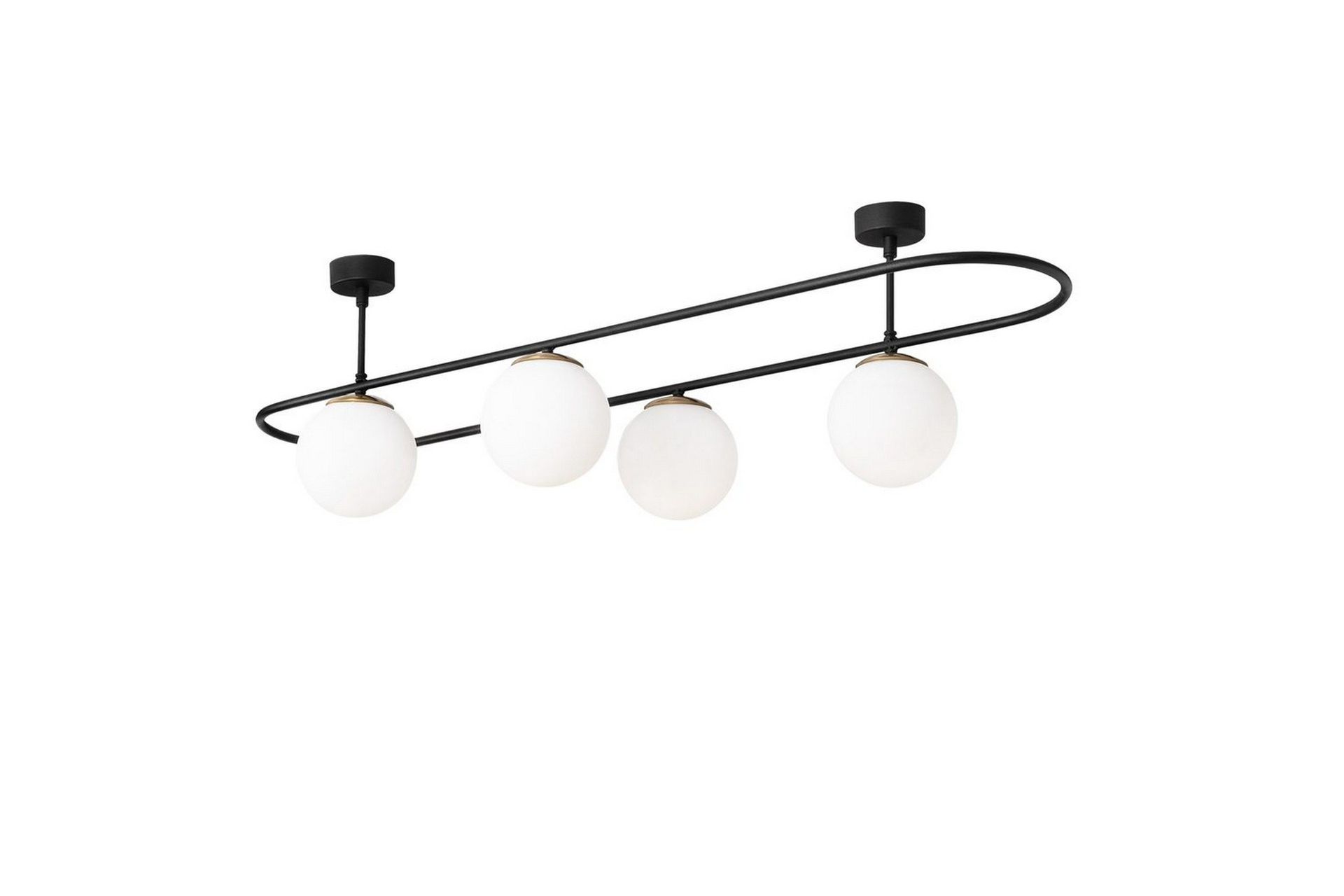 Taklampa Wynel Svart / Vit Fyra uttag - Fyra uttag