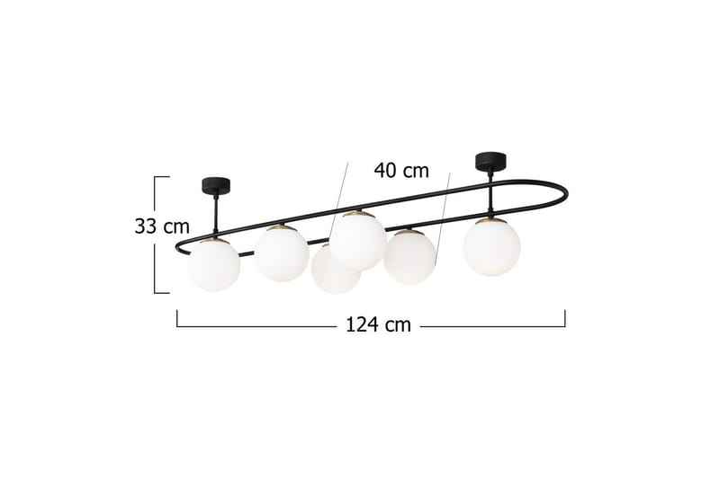 Taklampa Wynel Svart / Vit Sex Socket - Sex Socket - Belysning - Inomhusbelysning & lampor - Fönsterlampor & fönsterbelysning - Fönsterlampa hängande