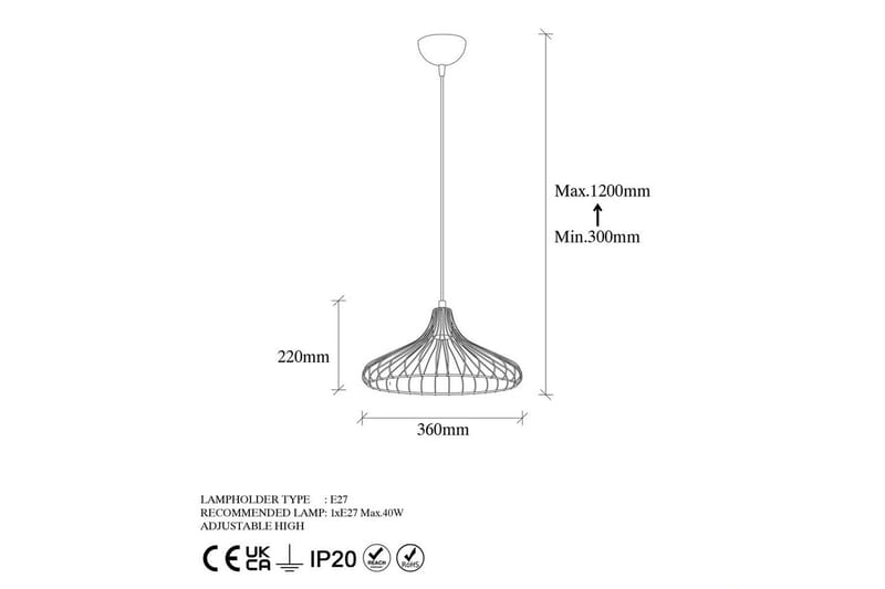 Taklampa Zairon Svart / Antik - Svart / Antik - Belysning - Inomhusbelysning & lampor - Fönsterlampor & fönsterbelysning - Fönsterlampa hängande