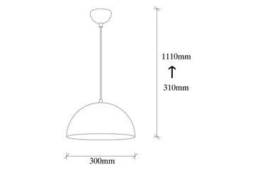 Taklampa Zephyra Svart / Rany - Diameter: 30 cm - Belysning - Inomhusbelysning & lampor - Taklampor & takbelysning - Kökslampa & pendellampa