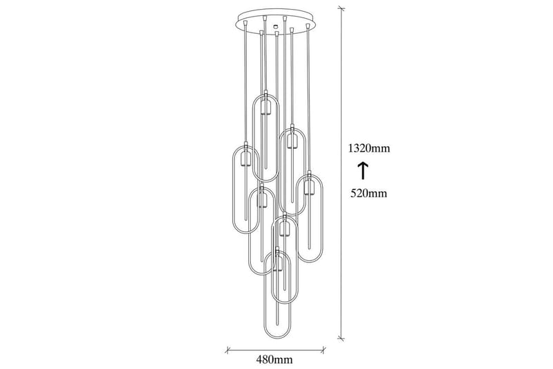 Taklampa Pindor Thre svart / guld - Svart - Belysning - Inomhusbelysning & lampor - Fönsterlampor & fönsterbelysning - Fönsterlampa hängande