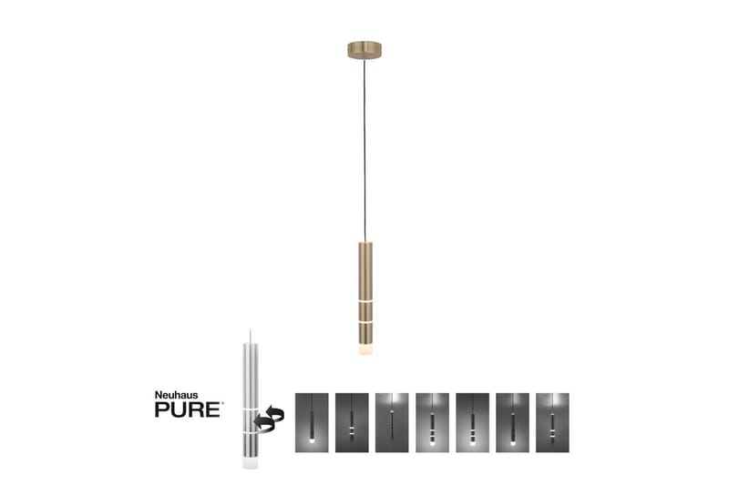Taklampa Pure Vega - 12x120x12 cm, Matt mässing - Belysning - Inomhusbelysning & lampor - Fönsterlampor & fönsterbelysning - Fönsterlampa hängande