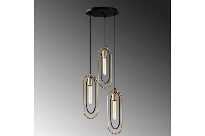 Taklampa Pindor Thre svart / guld - Guld/Svart - Belysning - Inomhusbelysning & lampor - Fönsterlampor & fönsterbelysning - Fönsterlampa hängande