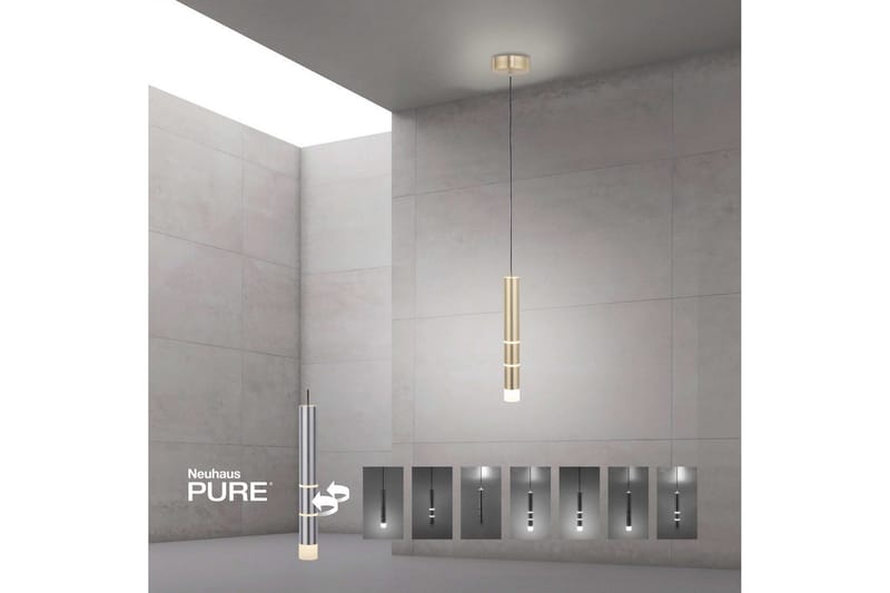 Taklampa Pure Vega - 12x120x12 cm, Matt mässing - Belysning - Inomhusbelysning & lampor - Fönsterlampor & fönsterbelysning - Fönsterlampa hängande