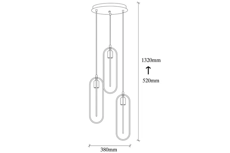 Taklampa Pindor Thre svart / guld - Guld/Svart - Belysning - Inomhusbelysning & lampor - Fönsterlampor & fönsterbelysning - Fönsterlampa hängande