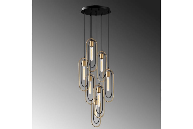 Taklampa Pindor Thre svart / guld - Svart - Belysning - Inomhusbelysning & lampor - Fönsterlampor & fönsterbelysning - Fönsterlampa hängande