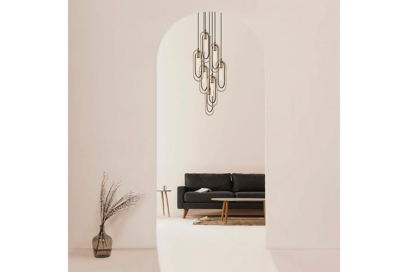 Taklampa Pindor Thre svart / guld - Svart - Belysning - Inomhusbelysning & lampor - Fönsterlampor & fönsterbelysning - Fönsterlampa hängande