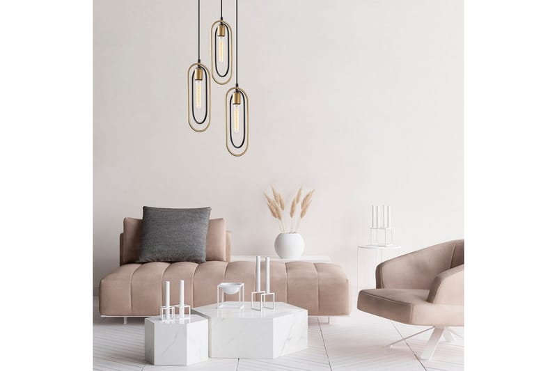 Taklampa Pindor Thre svart / guld - Guld/Svart - Belysning - Inomhusbelysning & lampor - Fönsterlampor & fönsterbelysning - Fönsterlampa hängande