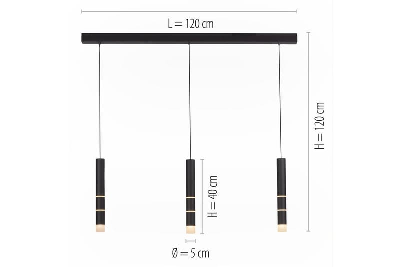 Taklampa Pure Vega - 5x120x120 cm, Svart - Belysning - Inomhusbelysning & lampor - Fönsterlampor & fönsterbelysning - Fönsterlampa hängande