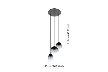 Takpendel Eglo Aguilares Ø430 mm - Svart/Grå - Belysning - Inomhusbelysning & lampor - Fönsterlampor & fönsterbelysning - Fönsterlampa hängande