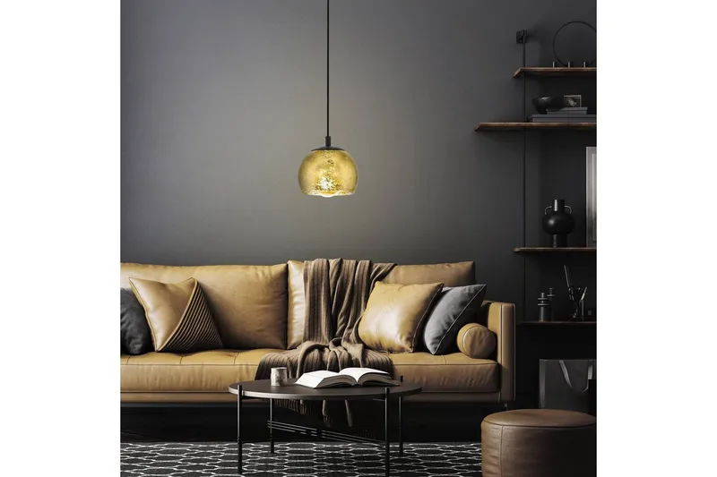 Takpendel Eglo Albaraccin 190 mm - Guld/Svart - Belysning - Inomhusbelysning & lampor - Fönsterlampor & fönsterbelysning - Fönsterlampa hängande