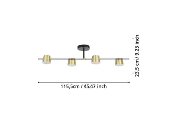 Takpendel Eglo Altamira Svart/Mässing - Belysning - Inomhusbelysning & lampor - Fönsterlampor & fönsterbelysning - Fönsterlampa hängande