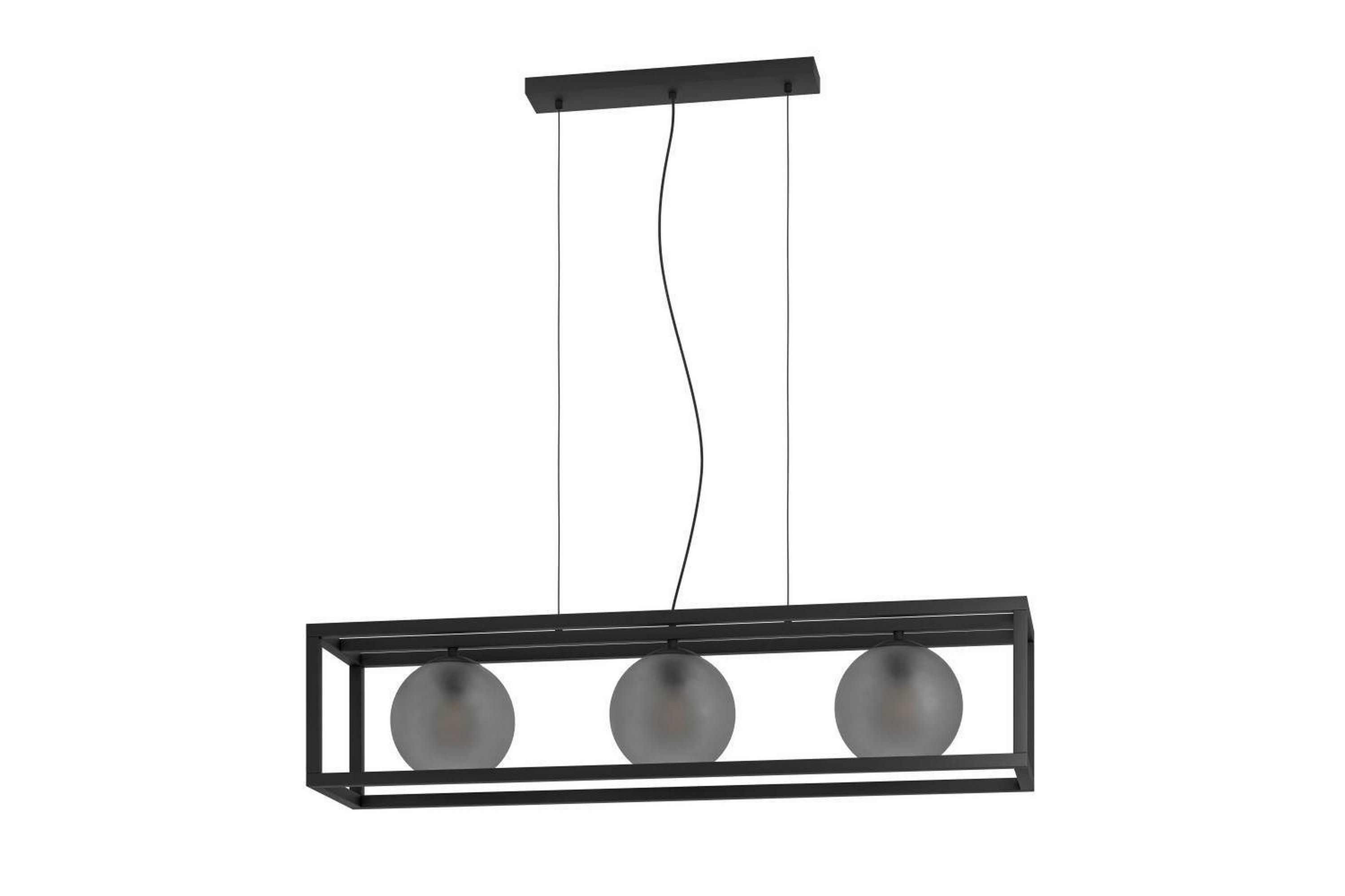 Takpendel Eglo Arangona Svart/Grå Ram med 3 Lampor -