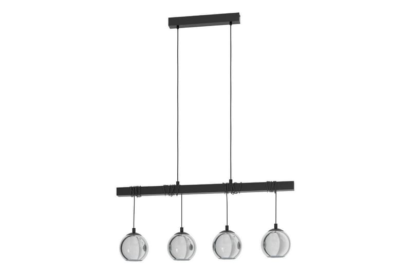 Takpendel Eglo Argallo Svart/Transparent med 4 Lampor