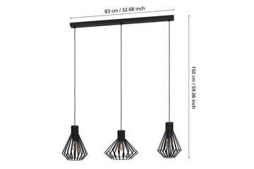 Takpendel Eglo Basidano Svart med 3 Lampor - Belysning - Inomhusbelysning & lampor - Fönsterlampor & fönsterbelysning - Fönsterlampa hängande